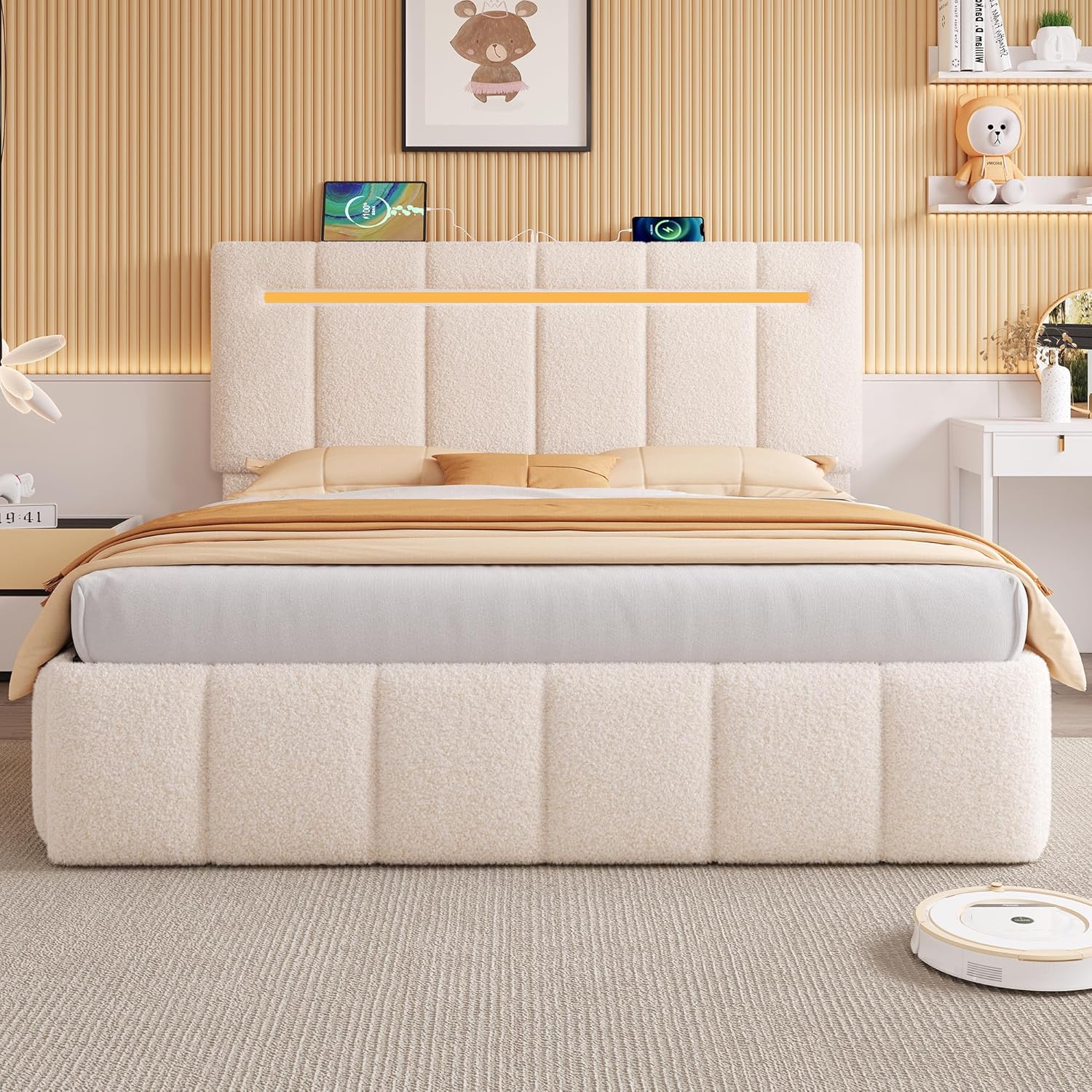 boucle-bed-cream